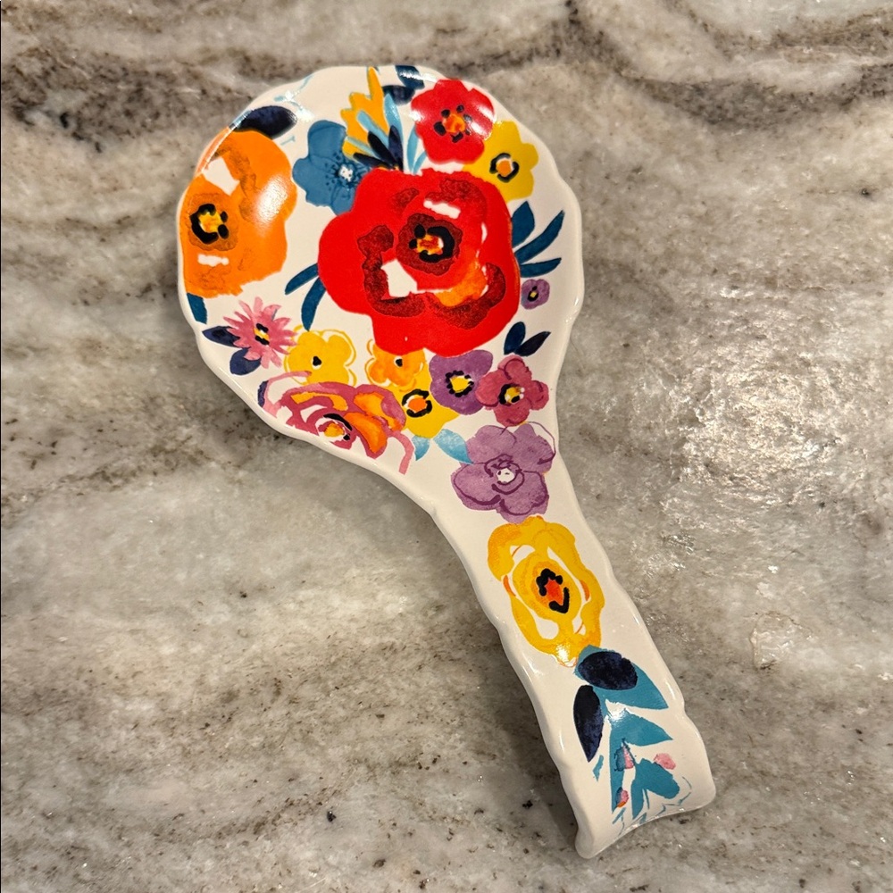 Pioneer Woman Flea Market Ceramic Spoon Rest